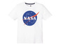 Weißes T-Shirt mit NASA-Logo.