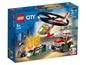 LEGO City Feuerwehrset mit fliegender Feuerwehr-Helikopter und Geländewagen.