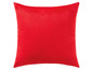 Ein rotes Kissen für die Couch oder das Bett.