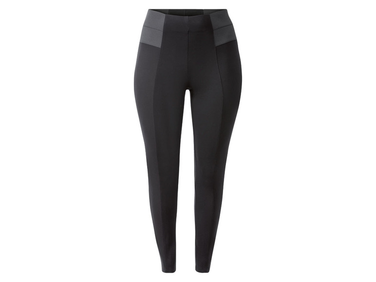 Schwarze Leggings mit hohem Bund.