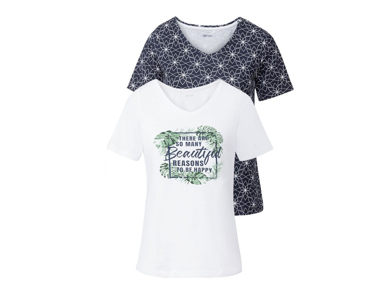 Gehe zu Vollbildansicht: ESMARA® T-Shirts Damen, 2 Stück, mit Print - Bild 13