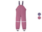 Rosa Regenhose mit Hosenträgern für Kinder.