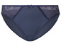 Dunkelblaue Slip mit Spitze.
