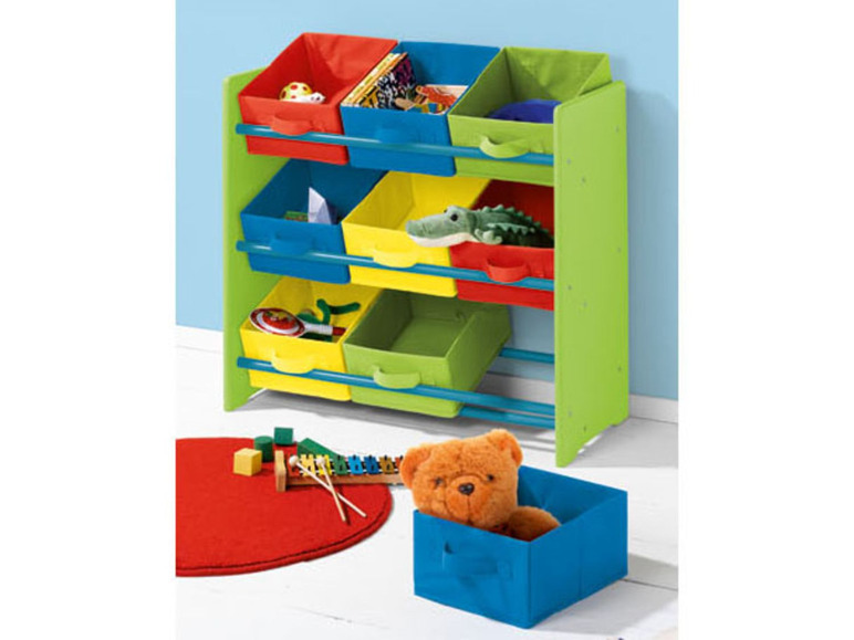 Gehe zu Vollbildansicht: LIVARNO LIVING® Aufbewahrungsregal für Kinderspielzeug, mit Textilboxen - Bild 4