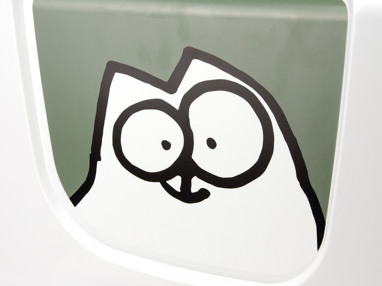 Gehe zu Vollbildansicht: Karlie Simon's Cat Katzentoilette, weiß/grün, 50 x 37 x 39 cm, Kunststoff - Bild 5
