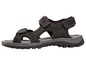 Schwarze Ledersandalen mit Schnalle