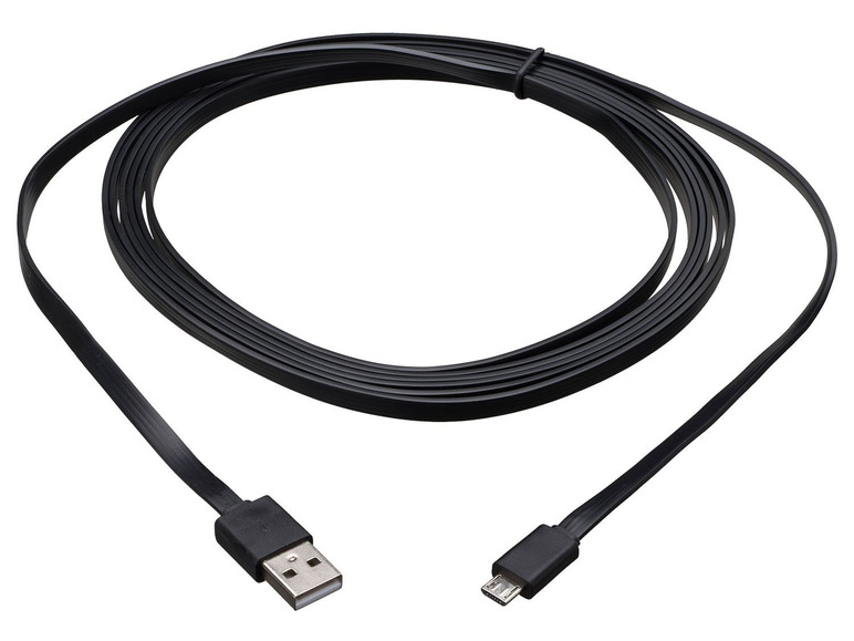 Gehe zu Vollbildansicht: Bigben USB Ladekabel (USB/Micro USB) 3m [black / Ladekabel für 1 original Controller] - Bild 1