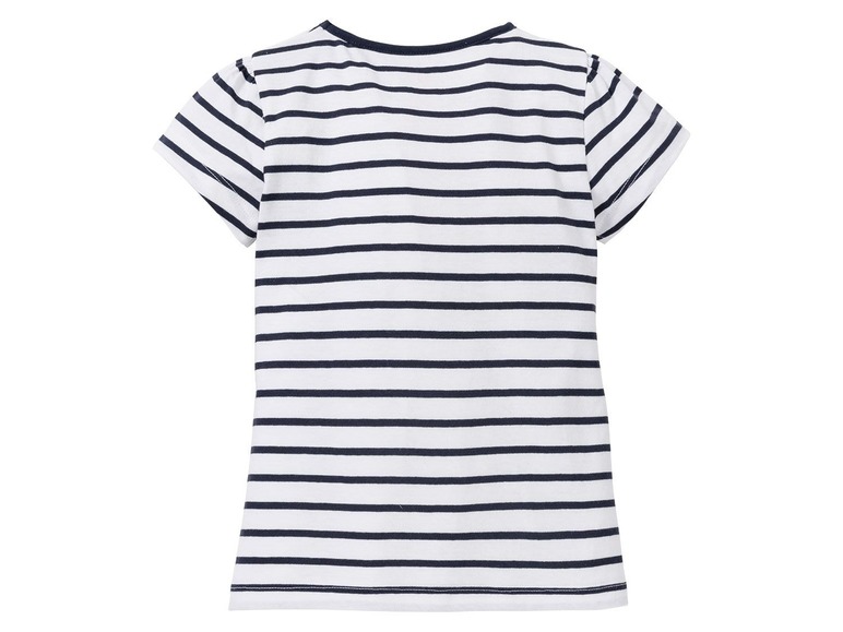 Gehe zu Vollbildansicht: LUPILU® T-Shirts Mädchen, 4 Stück, hoher Bio-Baumwollanteil, mit Schulterknöpfung - Bild 21