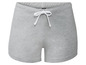 Graue Sport Shorts mit Kordelzug.