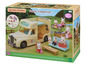 Sylvanian Families Spielset mit Wohnmobil, Fahrrädern und Zubehör.