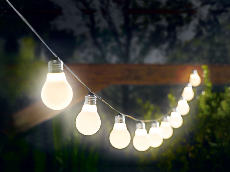 Gehe zu Vollbildansicht: MELINERA® LED Lichterkette, mit 10 Glühbirnen, 20 Lumen, spritzwassergeschützt - Bild 4