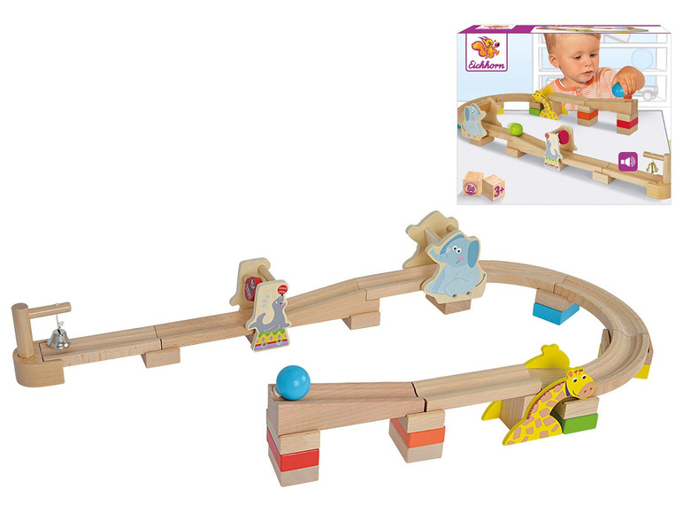 Gehe zu Vollbildansicht: Eichhorn Kugelbahn, Kinderspielzeug, für Feinmotorik, ab 3 Jahren, aus Holz - Bild 2