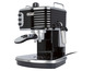 Schwarze De'Longhi Espressomaschine im Retro-Design.