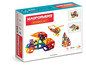 Magformers Designer Set mit 62 magnetischen Bausteinen, darunter ein Helikopter und ein Turm.