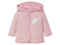 Rosa gestreifter Baby-Pullover mit Kapuze und Elefant