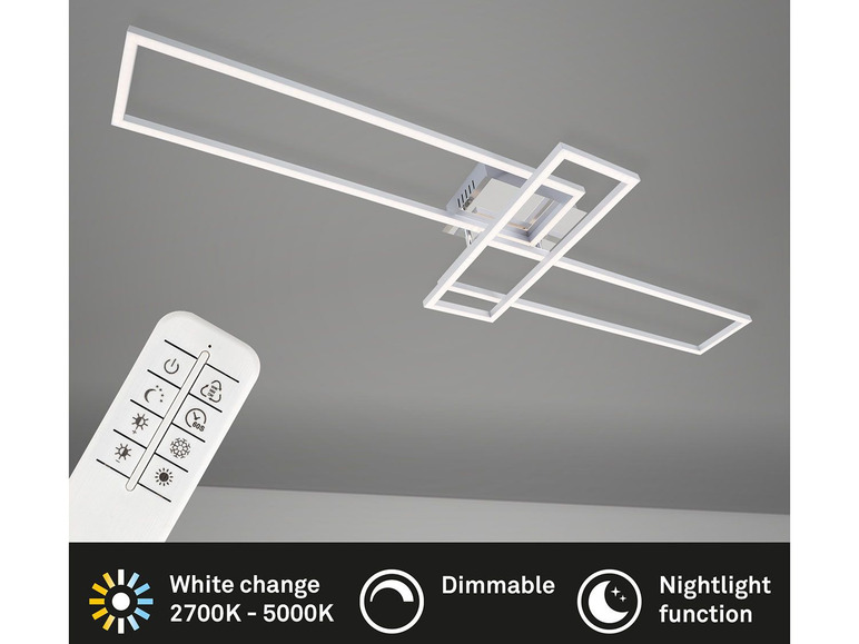 Gehe zu Vollbildansicht: Briloner CCT LED Design Deckenleuchte, Lichttemperatur + Helligkeit regulierbar - Bild 32