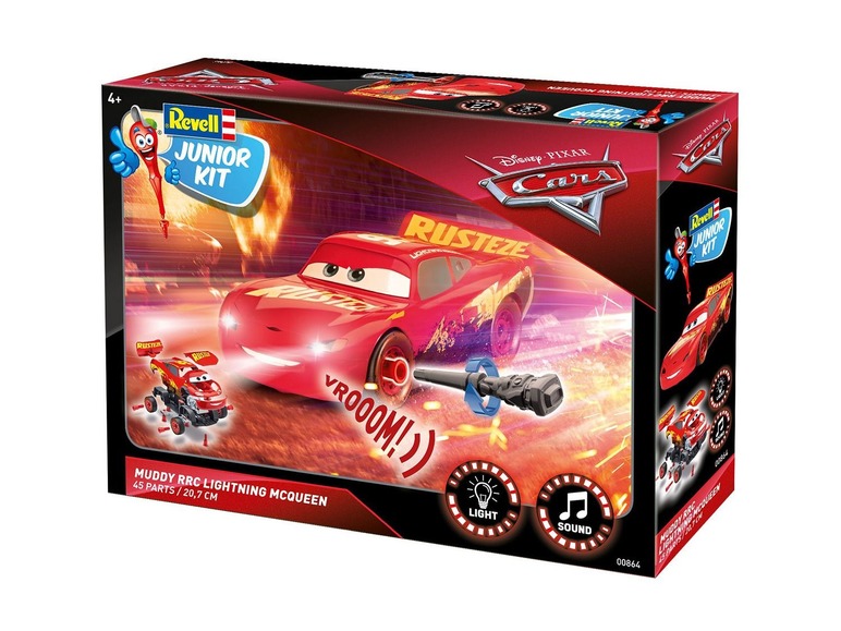 Gehe zu Vollbildansicht: Revell Junior Kit Modellbausatz »Muddy RRC Lightning McQueen«, Rennwagen, ab 4 Jahren - Bild 7