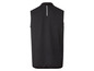 Eine schwarze, ärmellose Laufweste für Männer.