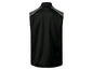 Schwarze Herrenweste mit Reißverschluss.