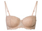 Beige BH mit Spitze.