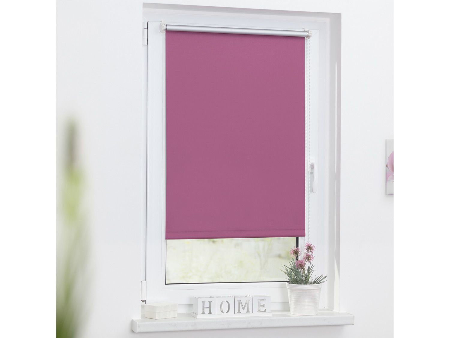Thumbnail - Lichtblick Thermo-Rollo Klemmfix, ohne Bohren, Verdunkelung (Fuchsia, 90x220 cm)