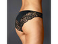 Schwarze String-Unterwäsche mit Spitze