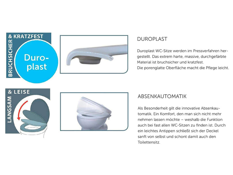 Gehe zu Vollbildansicht: Schütte WC Sitz Duroplast, mit Absenkautomatik - Bild 39