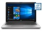 Ein silberner HP Laptop mit einem Intel Core i3 Prozessor der 7. Generation.
