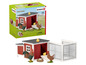 Schleich Bauernhofspielset mit Hühnerstall, Hahn und Hühnern.
