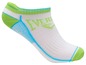 Weiße Everlast Socken mit grünen und blauen Details.