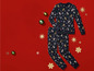 Ein Pyjama mit Rentier-Motiv für Weihnachten.