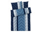 Blaue Bettwäsche mit Chevron-Muster