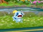 Sobble, ein Wasser-Pokémon, weint in einer grünen Umgebung.