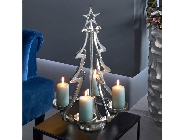 Gehe zu Vollbildansicht: Pureday Advent-Kerzenhalter Weihnachtsbaum - Bild 1