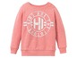 Rosa Sweatshirt mit langen Ärmeln und dem Aufdruck 'Kids are the Future'.