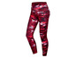 Rote Leggings mit abstraktem Muster.