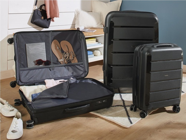 Gehe zu Vollbildansicht: TOPMOVE® Koffer, 90 L Volumen, maximal 28 kg Füllgewicht, mit 4 Rollen, schwarz - Bild 7