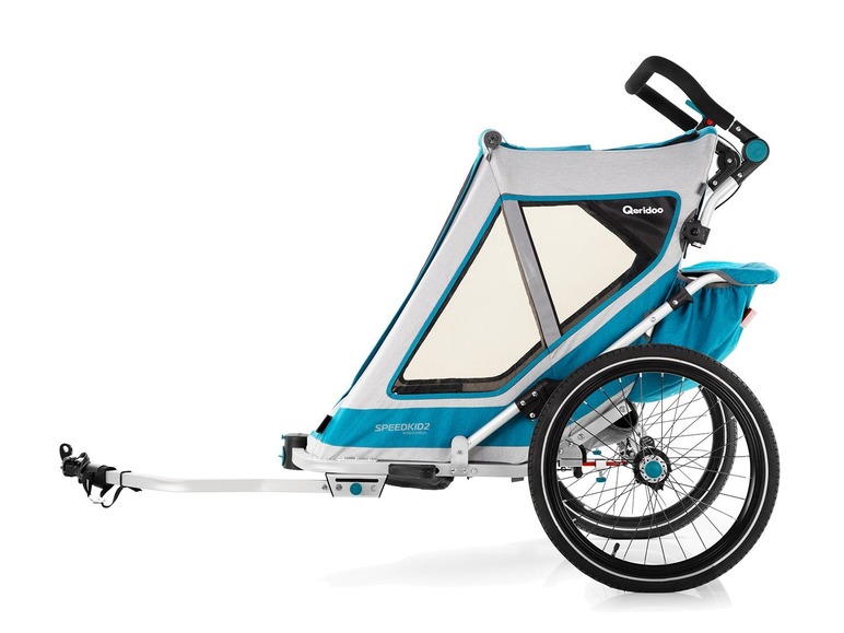 Gehe zu Vollbildansicht: Qeridoo Fahrradanhänger »Speedkid2 Pro«, für Kinder, mit höhenverstellbarem Schiebegriff - Bild 1
