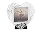 Ein weißer Herzrahmen mit einem Bild einer Ballerina