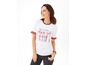 Weißes T-Shirt mit rotem 'Heart Forever' Druck