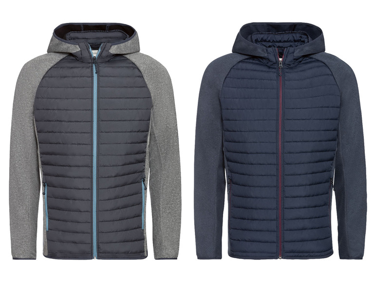 Zwei dunkelblaue Herrenjacken mit Kapuze