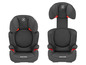 Zwei Maxi-Cosi Autositze, einer mit hoher Rückenlehne und einer mit niedriger Rückenlehne.