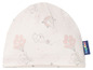 Eine rosa Baby-Mütze mit Elefanten und Ballons von Lupilu.