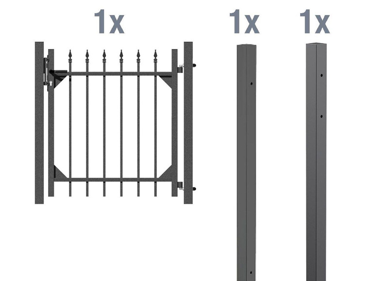 Gehe zu Vollbildansicht: ALBERTS Einzeltor-Set Chaussee, zum Einbetonieren - Bild 3