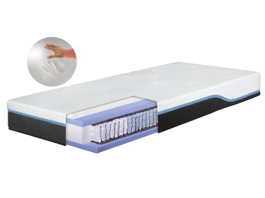 Hn8 Schlafsysteme 7-Zonen Taschenfederkernmatratze mit integriertem Viscotopper Schlafschön T-1000