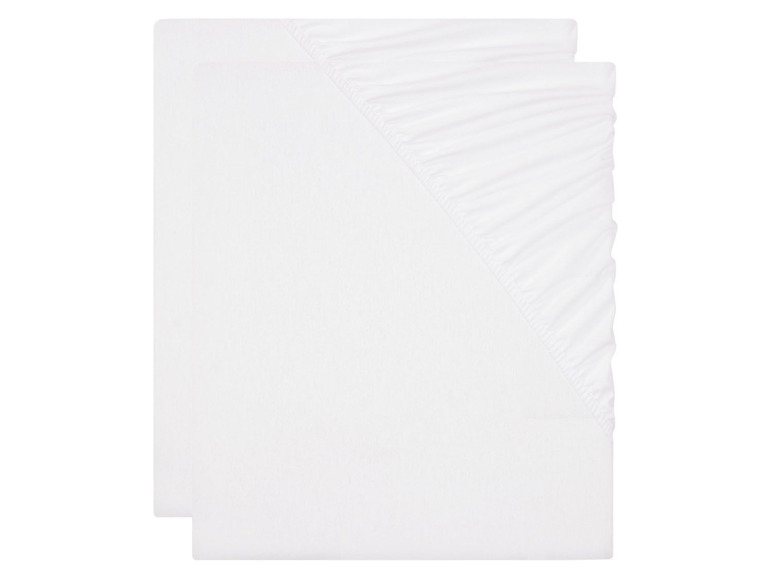 Gehe zu Vollbildansicht: MERADISO® Feinbiber Spannbettlaken, 2 Stück, 90-100 x 200 cm, mit Baumwolle - Bild 2