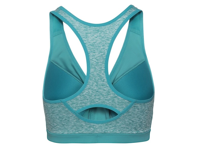 Ein türkisfarbener Sport-BH mit Racerback.