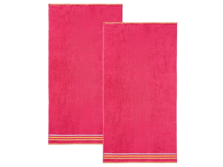 Gehe zu Vollbildansicht: MIOMARE® Handtücher, 2 Stück, 50 x 100 cm, mit dekorativer Bordüre, aus reiner Baumwolle - Bild 9
