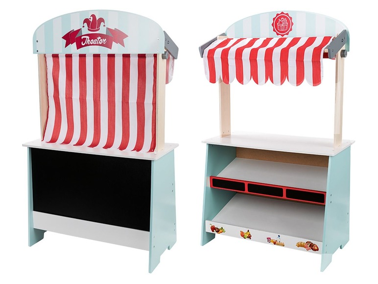 Gehe zu Vollbildansicht: Playtive JUNIOR PLAYTIVE® JUNIOR Kaufmannsladen und Theater / Holzstandgrill - Bild 2