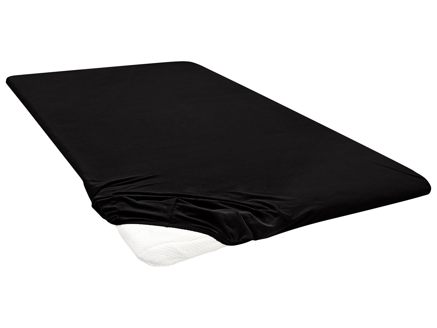 Biberna Premium Jersey-Elasthan Spannbettlaken für Topper (Schwarz, 140 – 160 x 200 cm) | 04053855232214